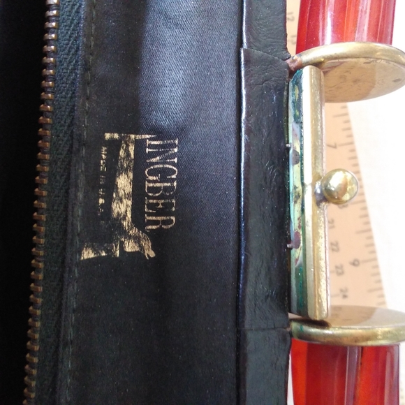 Vintage Ingber Leather and Resin Handbag - Picture 7 of 12